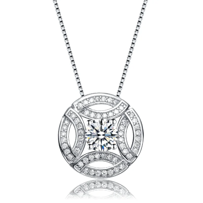 women's collar necklaces-La Roche Accent Round Pendant Necklace