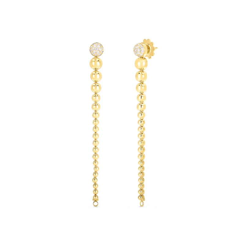 women's vintage earrings-18K Convertible Gold and Diamond Earrings