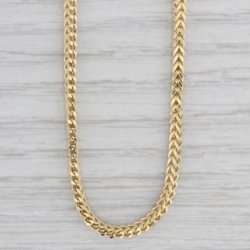 women's crystal necklaces-New Wheat Chain Necklace 10k Yellow Gold 24" 2.3mm