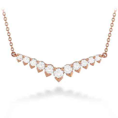 women's vintage necklaces-Hearts On Fire Aerial Diamond V Necklace