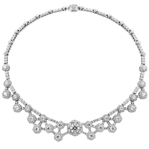 women's gemstone chokers-Hearts On Fire Atlantico Diamond Necklace