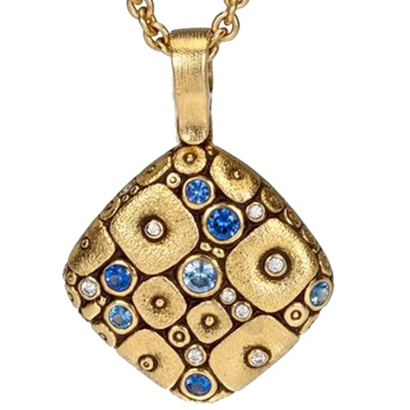 women's bohemian necklaces-Alex Sepkus Soft Mosaic Pendant Necklace - M-46SB