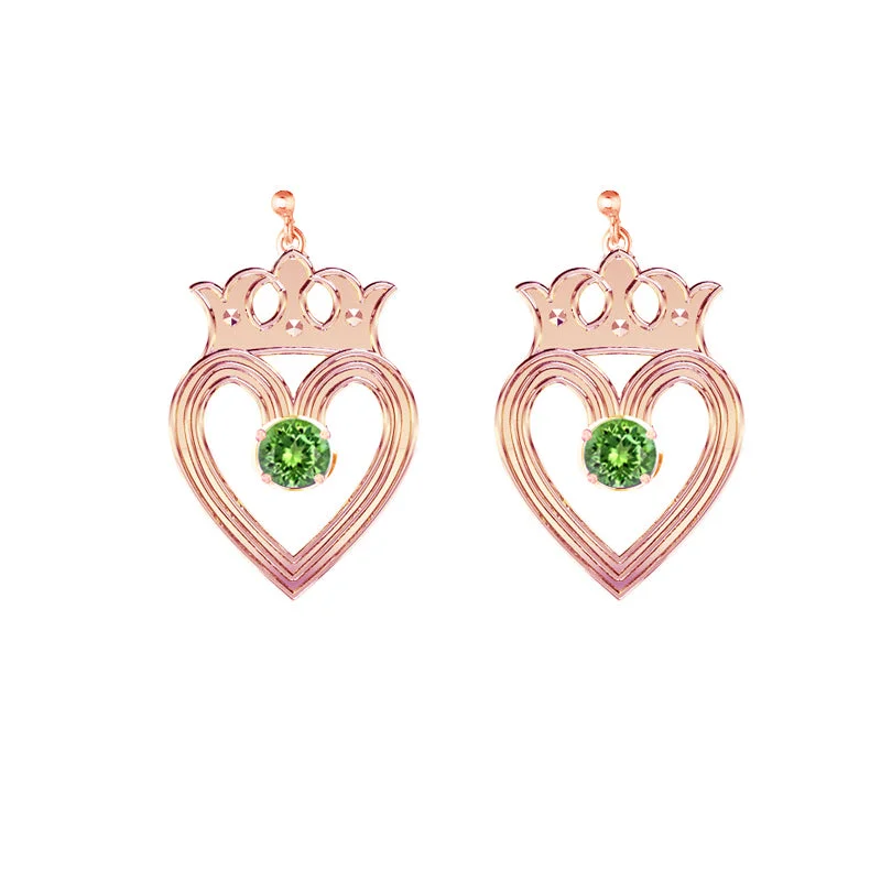 women's small stud earrings-Edinburgh Luckenbooth Peridot Drop Earrings