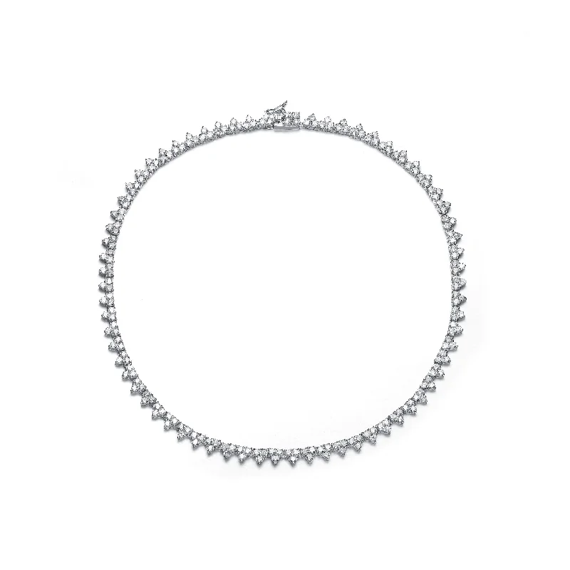 women's infinity necklaces-Lierre Triple Zirconia Necklace