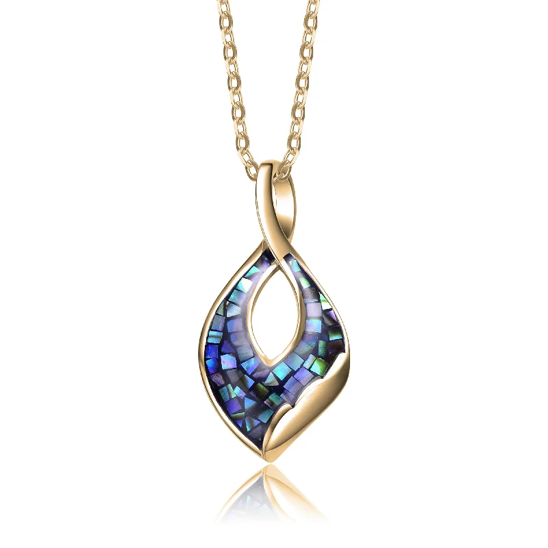 women's multi-strand necklaces-Océan Abalone Pendant Necklace