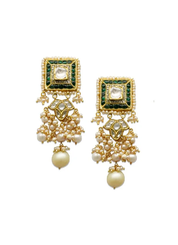 women's bold statement earrings-Rebekah Polki Long Earrings