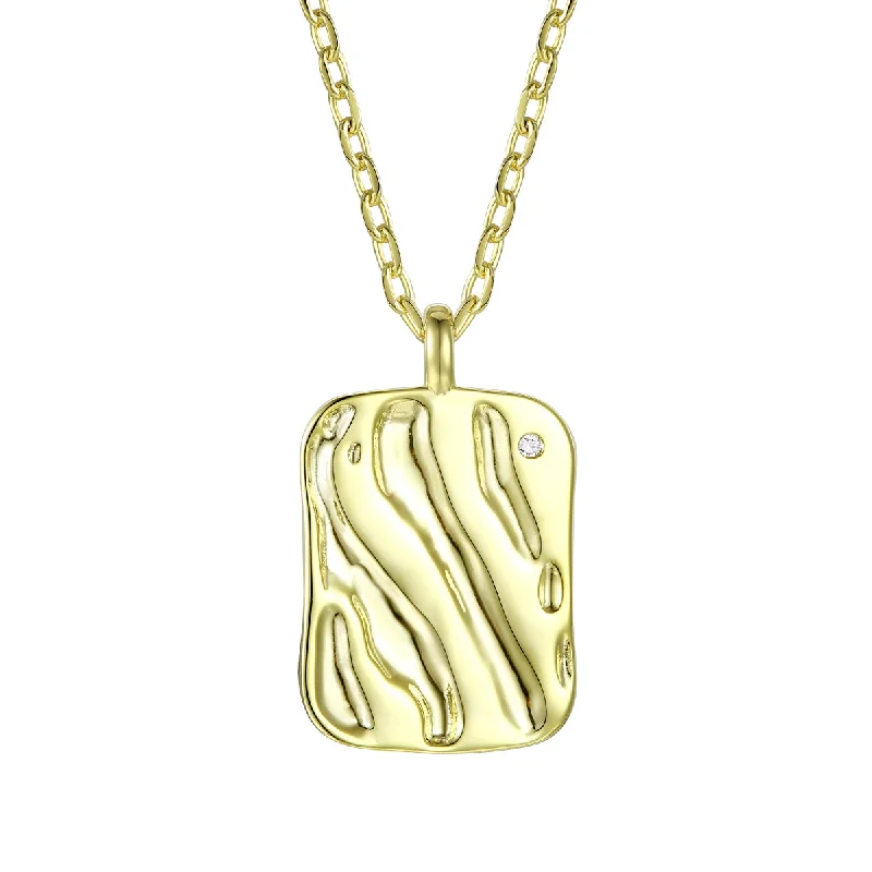 women's initial necklaces-Coralie Boho Sand Square Pendant Necklace