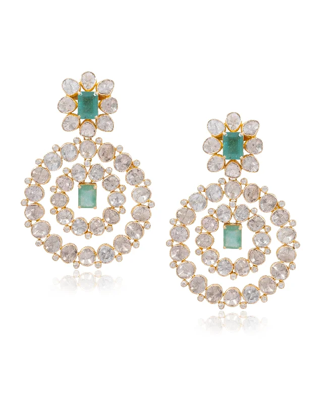 women's fashion earrings-Dellia Polki Long Earrings