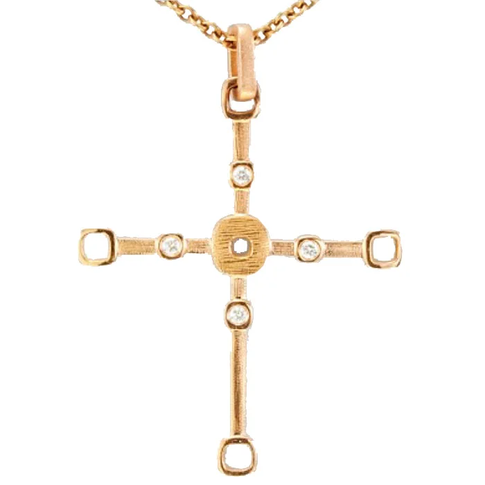 women's gold necklaces-Alex Sepkus Box Cross Pendant Necklace - M-17R