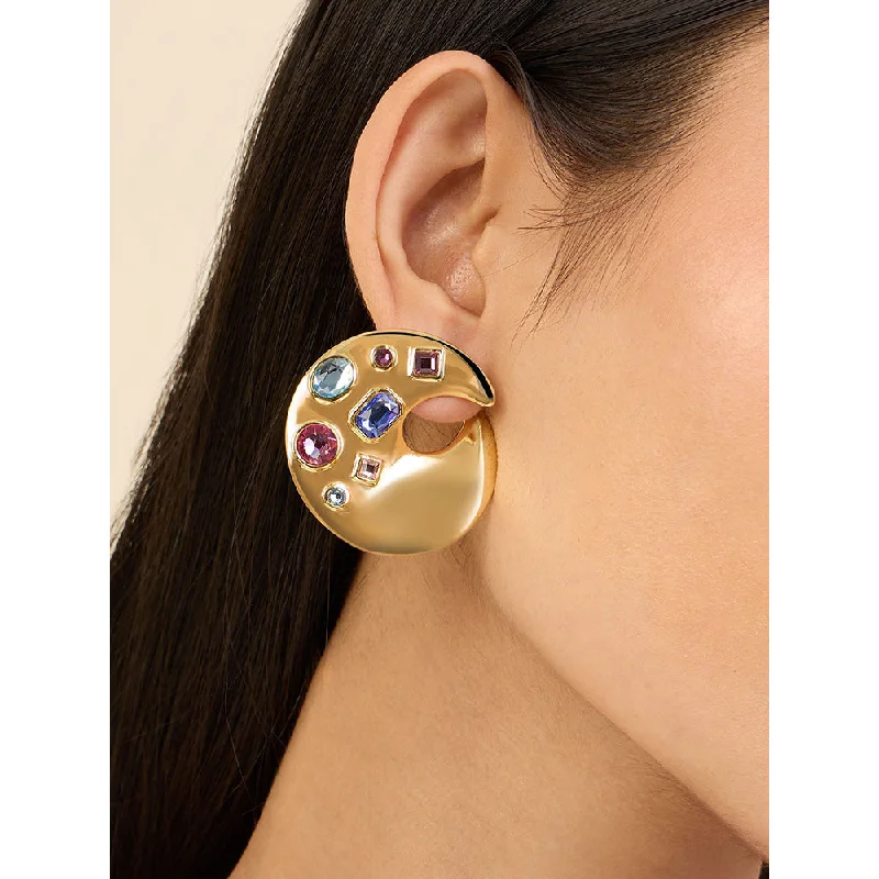 women's ear cuffs-Isharya Peel in 18Kt Gold Plated Earrings