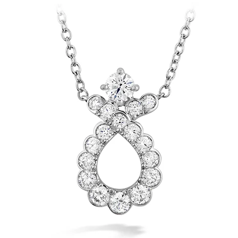 women's love necklaces-Hearts On Fire Aerial Regal Scroll Diamond Pendant Necklace