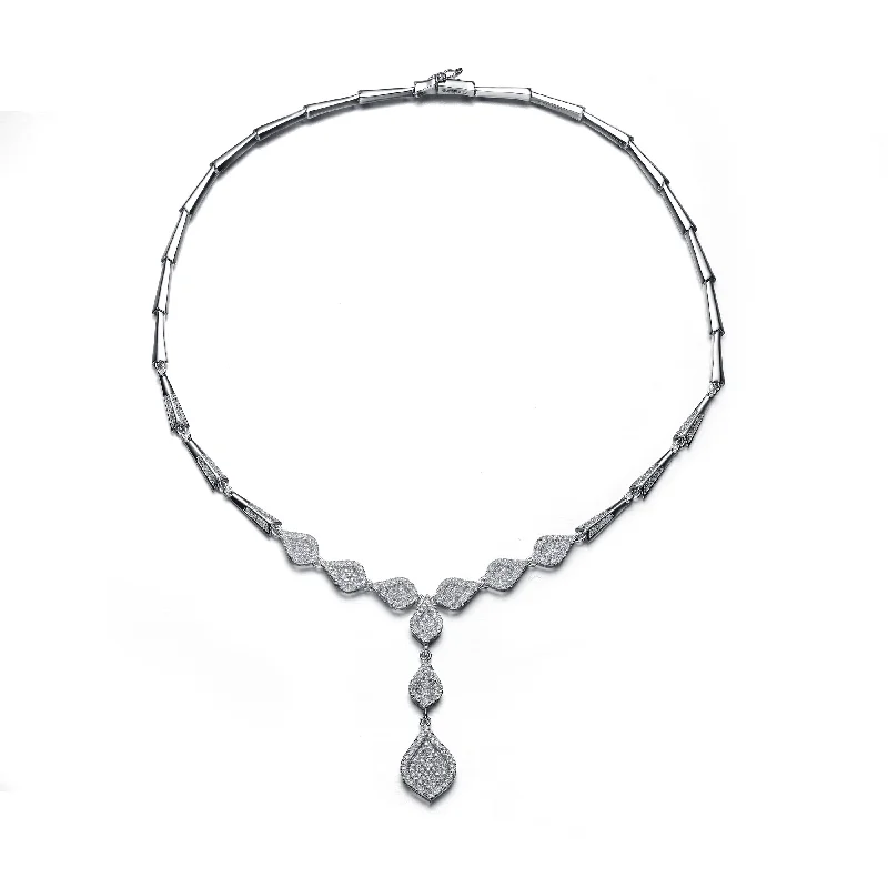 women's twisted necklaces-Palais Trio Drop Necklace