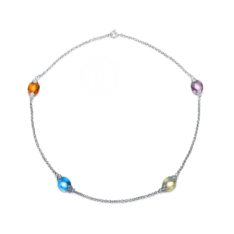 women's emerald necklaces-Sylvie Layered Multicolor Necklace