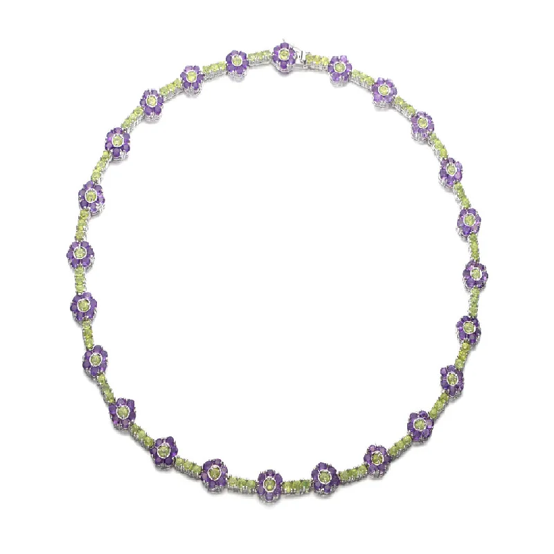 women's birthstone necklaces-Gabrielle Purple Cubic Zirconia Necklace