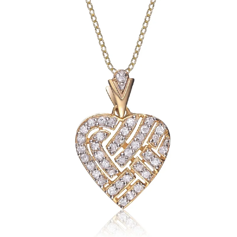 women's bridal necklaces-Emma Heart Necklace