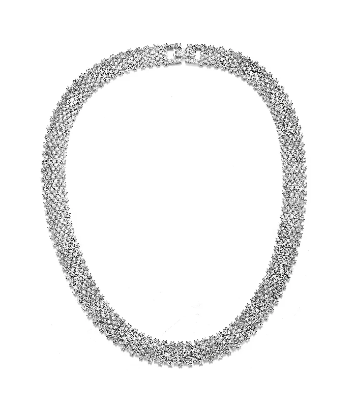 women's adjustable necklaces-Louise Linear Pave Necklace