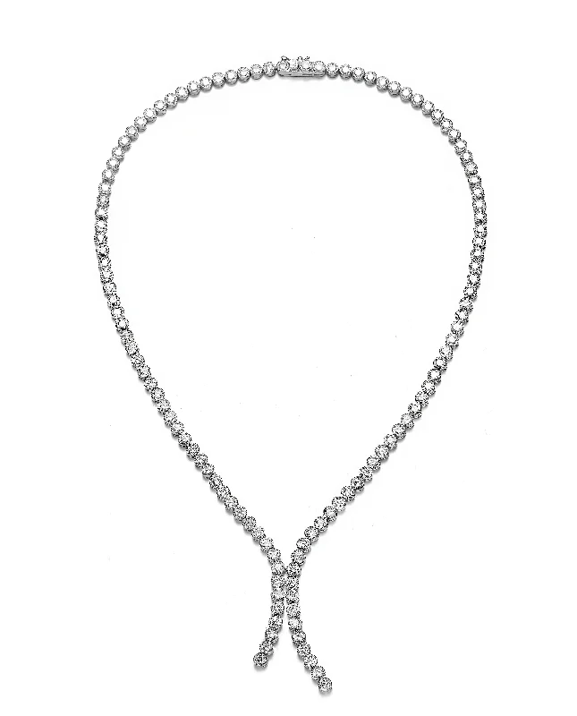 women's diamond drop necklaces-Classic Marie Tie Necklace