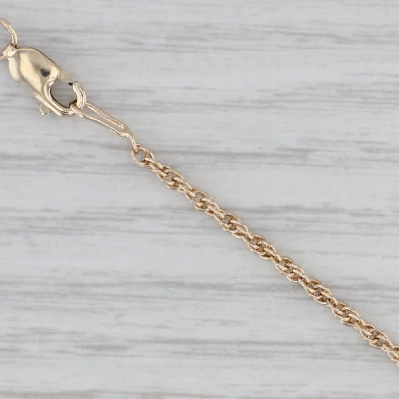 women's anniversary necklaces-19" 2mm Rope Chain Necklace 14k Yellow Gold Lobster Clasp