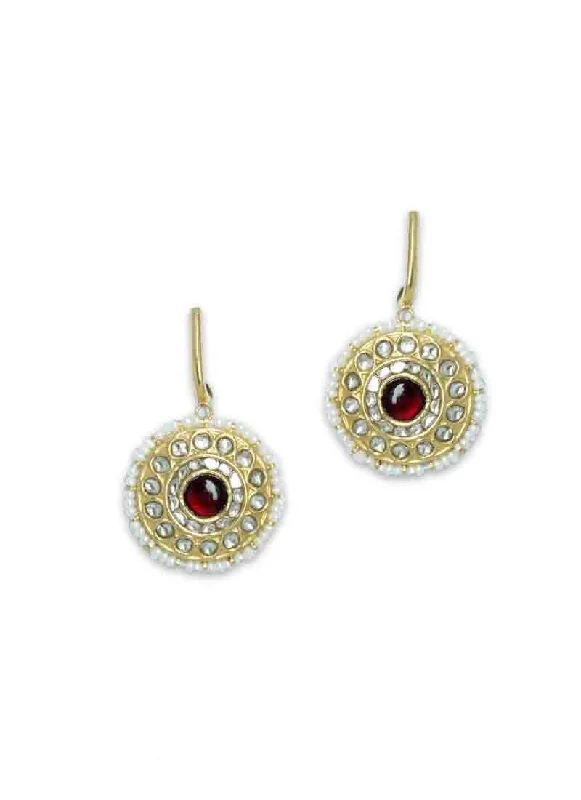 women's designer earrings-Monserat Polki Long Earrings