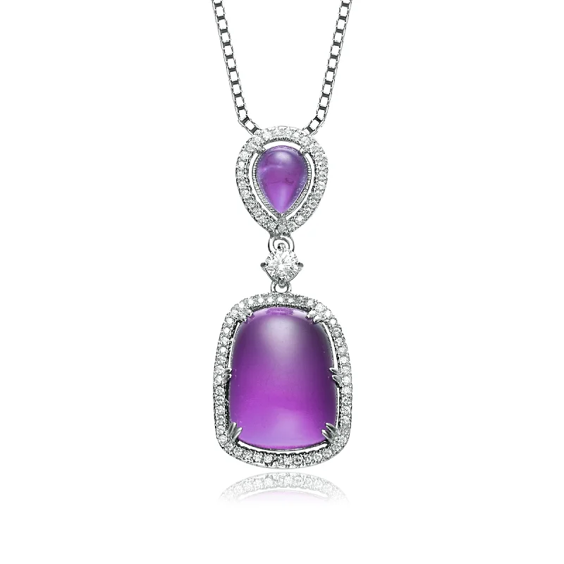 women's birthstone necklaces-Juliette Purple Pendant Necklace