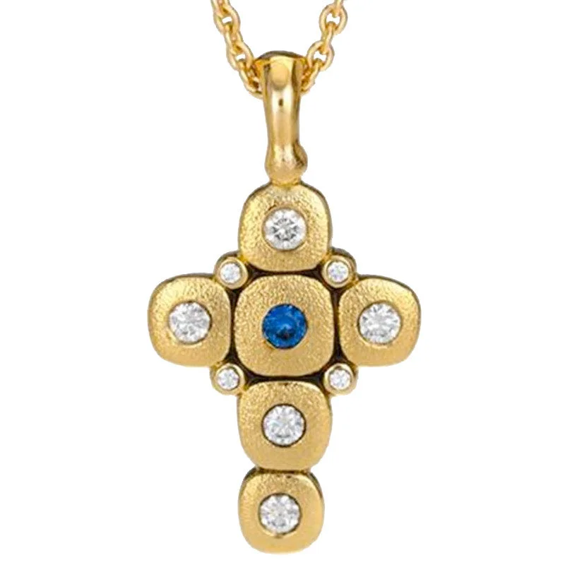 women's diamond drop necklaces-Alex Sepkus Candy Cross Pendant Necklace - M-55SB