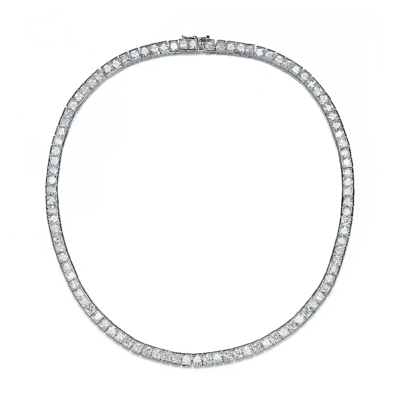 women's diamond necklaces-Classic Square Cannes Necklace