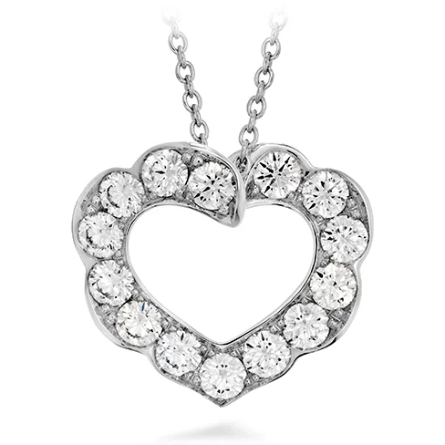 women's stackable necklaces-Hearts On Fire Lorelei Heart Pendant Necklace