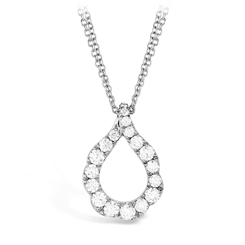 women's vintage-inspired necklaces-Hearts On Fire Lorelei Crescent Diamond Pendant Necklace