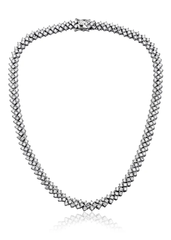 women's bridal pearl necklaces-Déco Braided Necklace