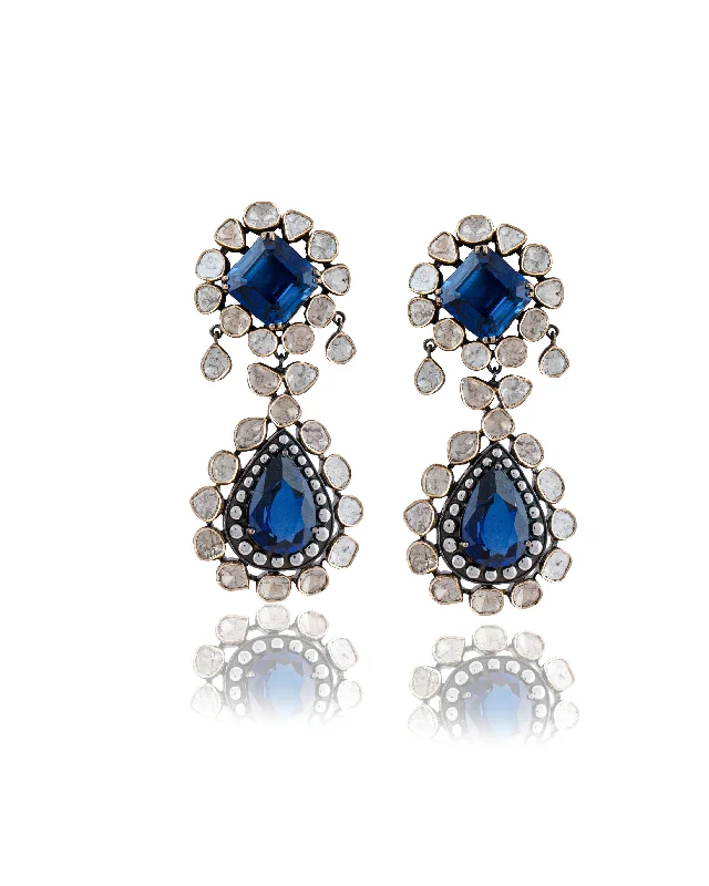 women's drop earrings-Khushi Polki Long Earrings