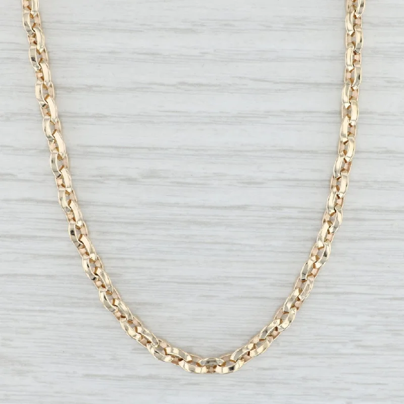 women's chain link necklaces-17" Cable Chain Necklace 14k Yellow Gold 4.8mm Lobster Clasp 28.9 Grams