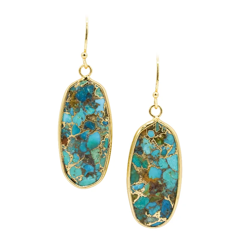 women's bold statement earrings-Turquoise Isabella Earrings