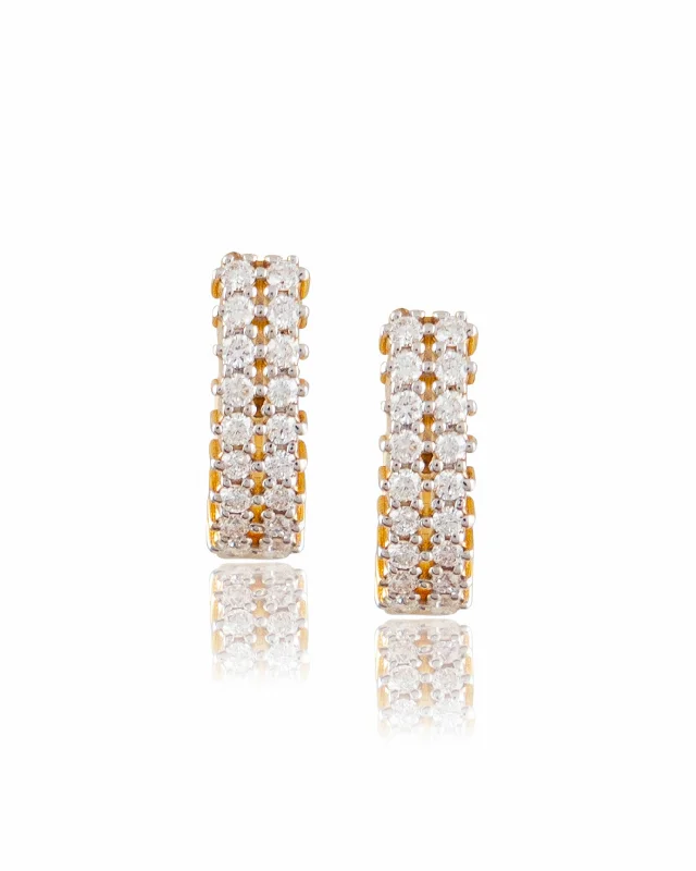 women's silver drop earrings-Diamond Long Earrings