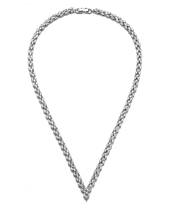 women's floral necklaces-Marquise Three Row Necklace