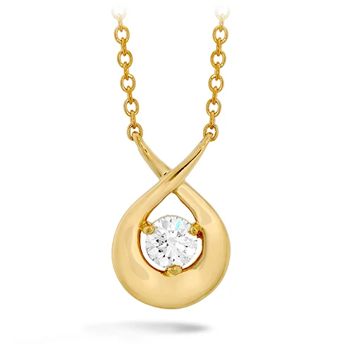 women's silver necklaces-Hearts On Fire Optima Single Diamond Pendant Necklace