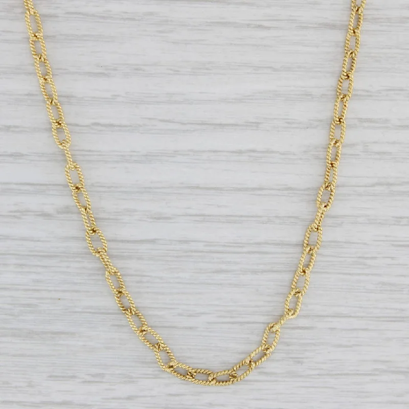 women's colorful gemstone necklaces-16" 3.5mm Cable Chain Necklace 18k Yellow Gold Lobster Clasp