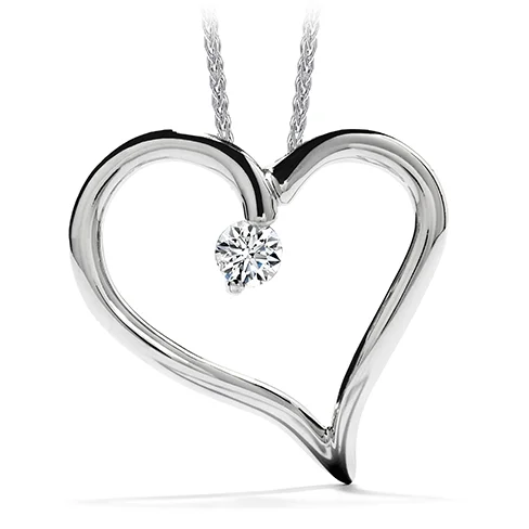 women's statement necklaces-Hearts On Fire Amorous Heart Pendant Necklace