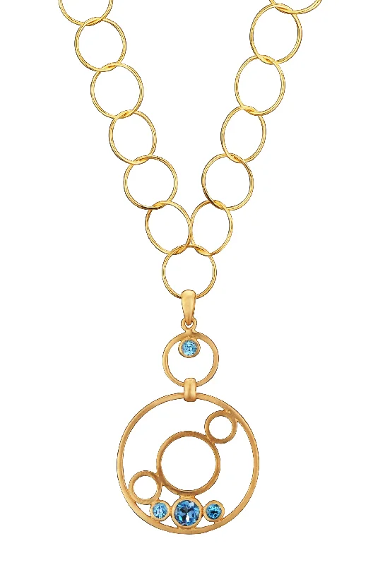 women's diamond necklaces-Fabienne Circles Necklace