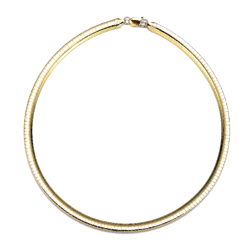 women's wedding necklaces-Heléne Plated Omega Necklace