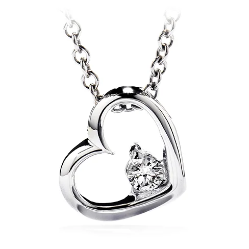 women's wedding necklaces-Hearts On Fire My 1st Heart Pendant Necklace