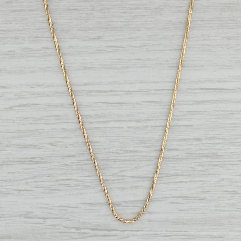 women's sapphire necklaces-19.5" 1.7mm Snake Chain Necklace 14k Yellow Gold Italian