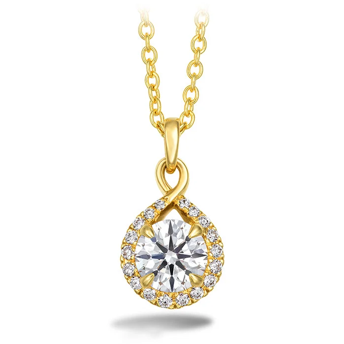 women's bar pendant necklaces-Hearts On Fire Optima Diamond Drop Pendant Necklace