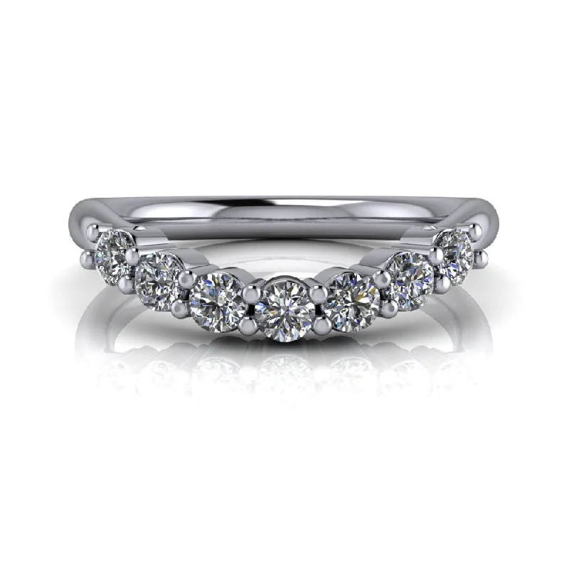 women's diamond ring engagement sets-Alda Moissanite Wedding Band