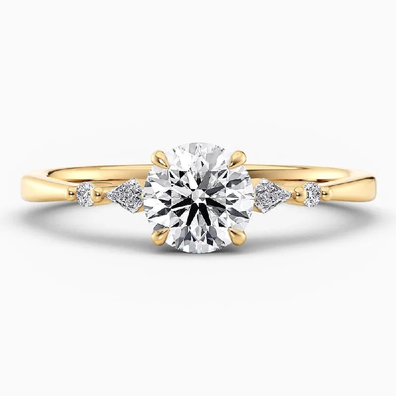 women's luxury engagement rings-Adele Three Stone Lab Grown Diamond Engagement Ring