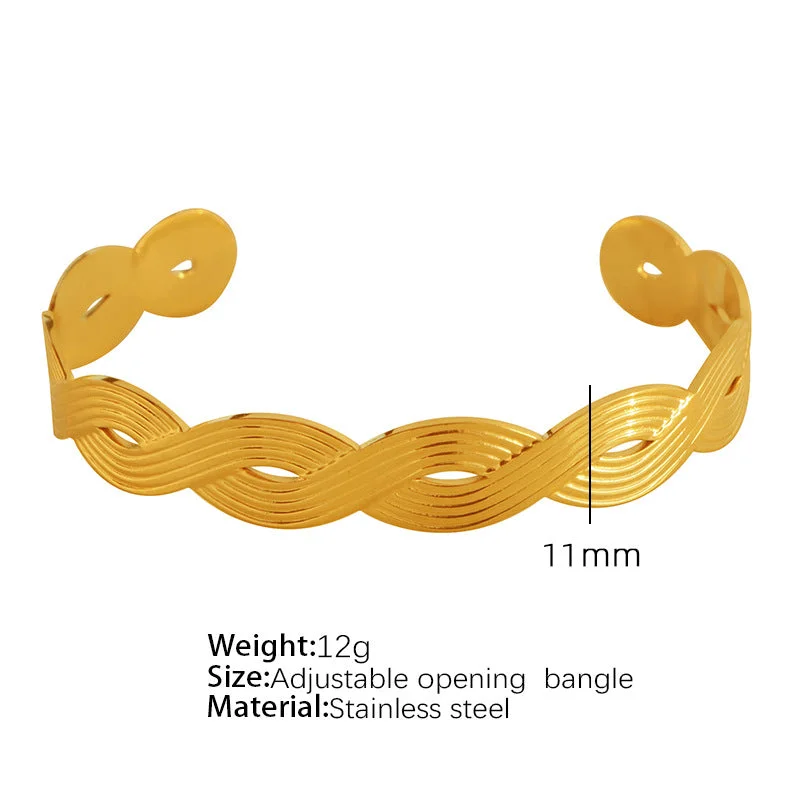 Sz40 Gold Adjustable Opening Bracelet