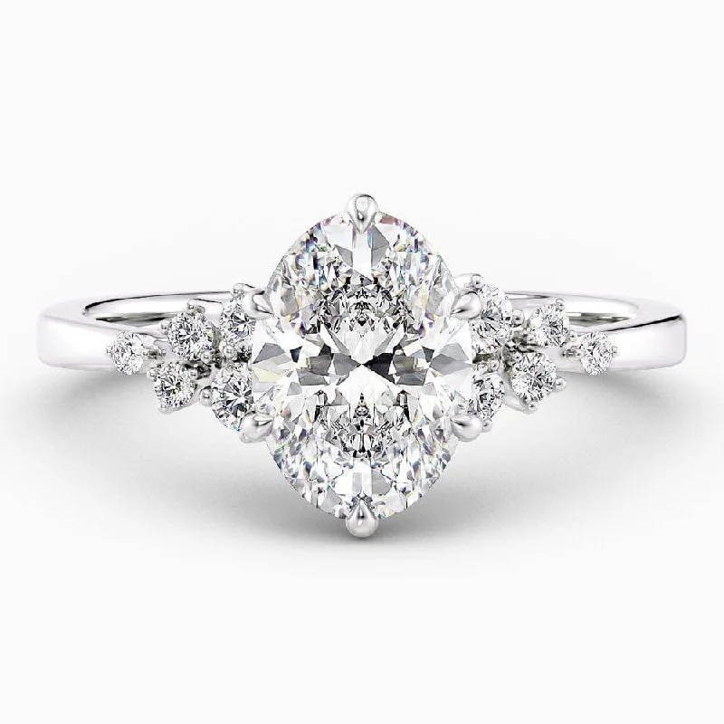 women's vintage-inspired engagement rings-Maia Snowdrift Lab Grown Diamond Engagement Ring