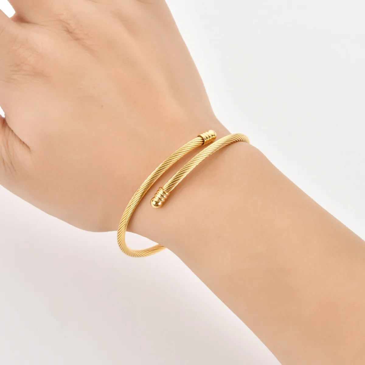 women's leather bangles-Simple Style Geometric Stainless Steel Plating Bangle