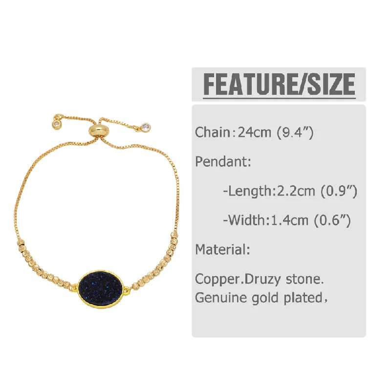 women's simple gold bangles-Modern Style Simple Style Oval Copper Plating Inlay Artificial Gemstones 18k Gold Plated Bracelets