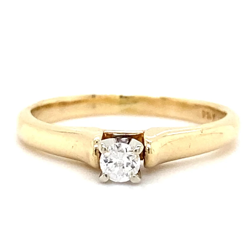 women's engagement rings with colored stones-Estate Solitiare Engagement Ring