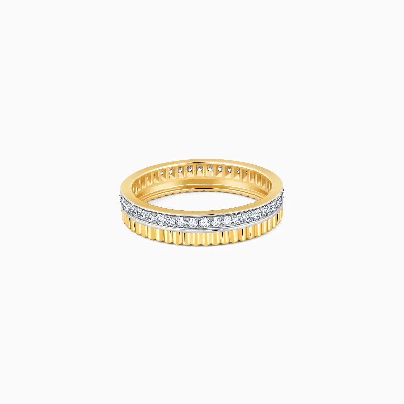 women's engagement rings with large diamonds-Gold Empress Shine Diamond Ring